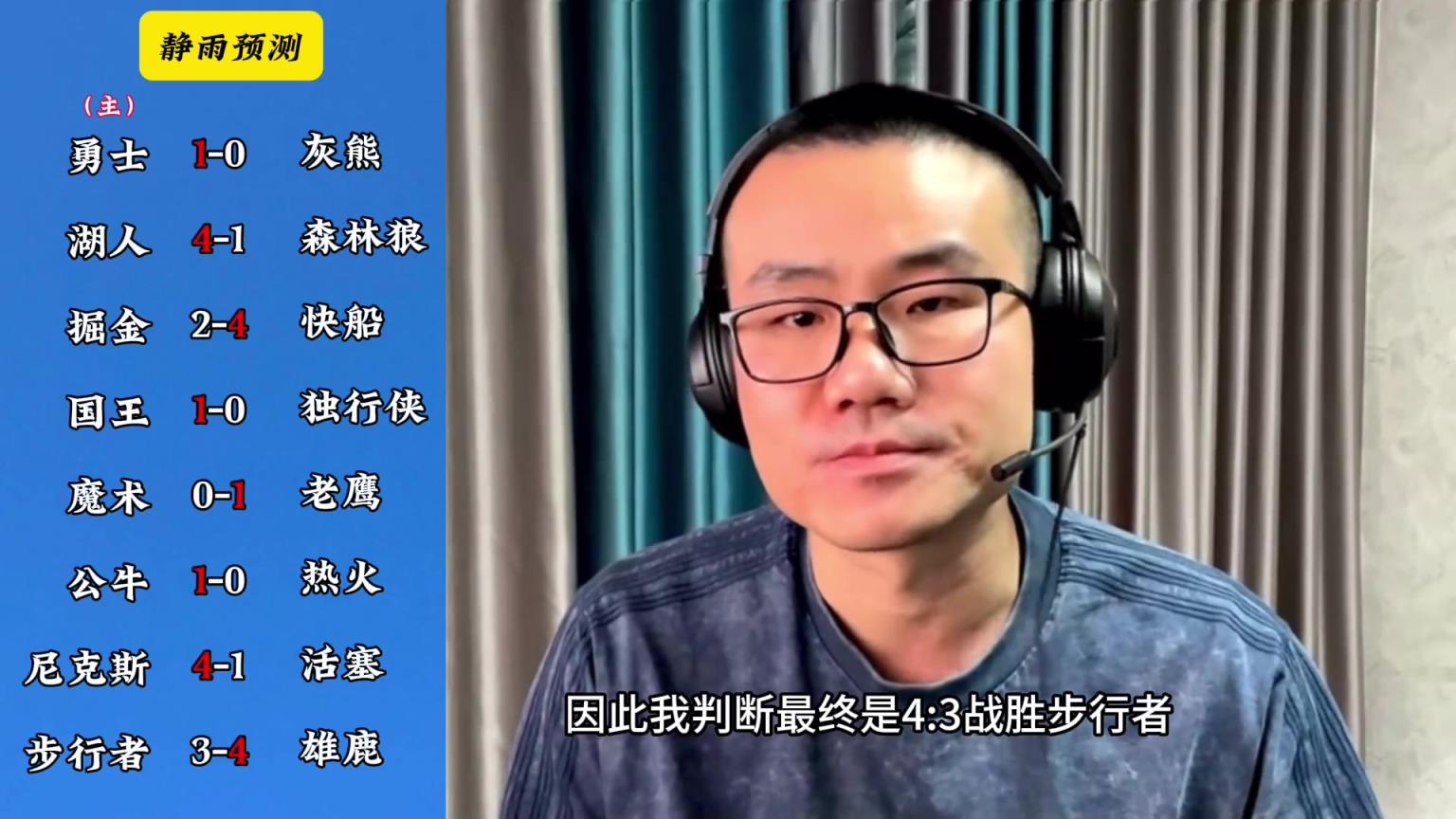 你同意嗎？靜雨對(duì)東西部季后賽球隊(duì)的預(yù)測(cè)：勇贏(yíng)熊 湖船尼鹿晉級(jí)